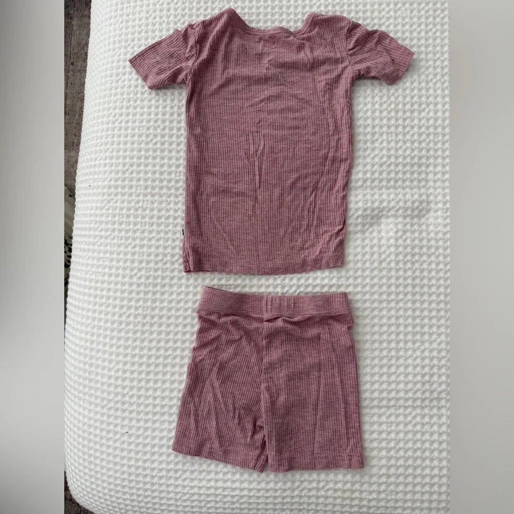 Little Sleepies Two-Peice Pajama Set Mauve Pink shorts Toddler Girl 3T